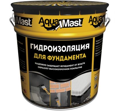 Мастика гидроизоляционная битумная холодная AquaMast - ведро 18 кг